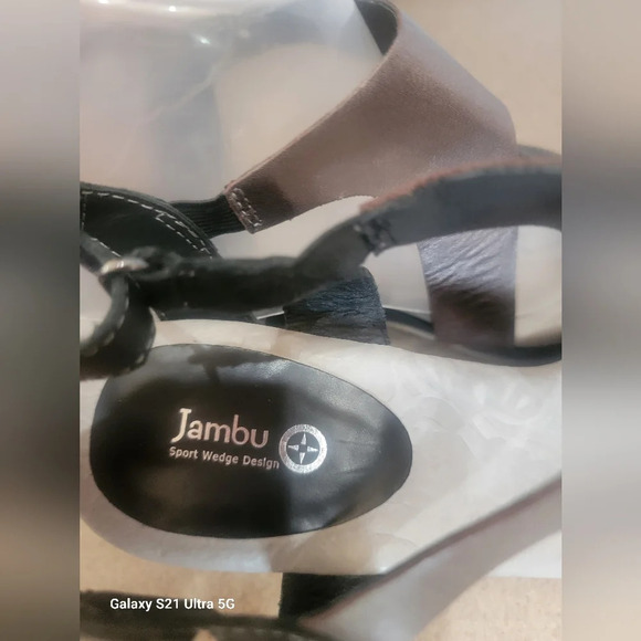 JAMBU MEDIUM HEEL SANDALS (sz 11) - Picture 2 of 6